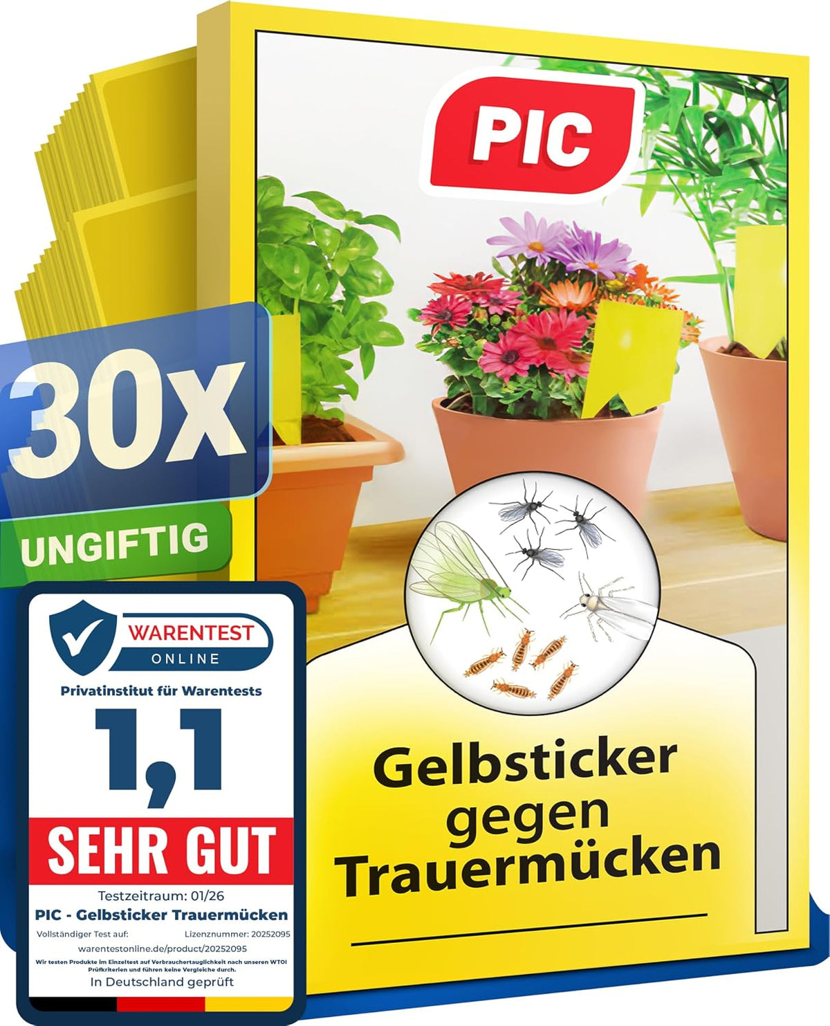 PIC Gelbtafeln – 30 Stück – Original-Hauptbild B0DNT43STQ