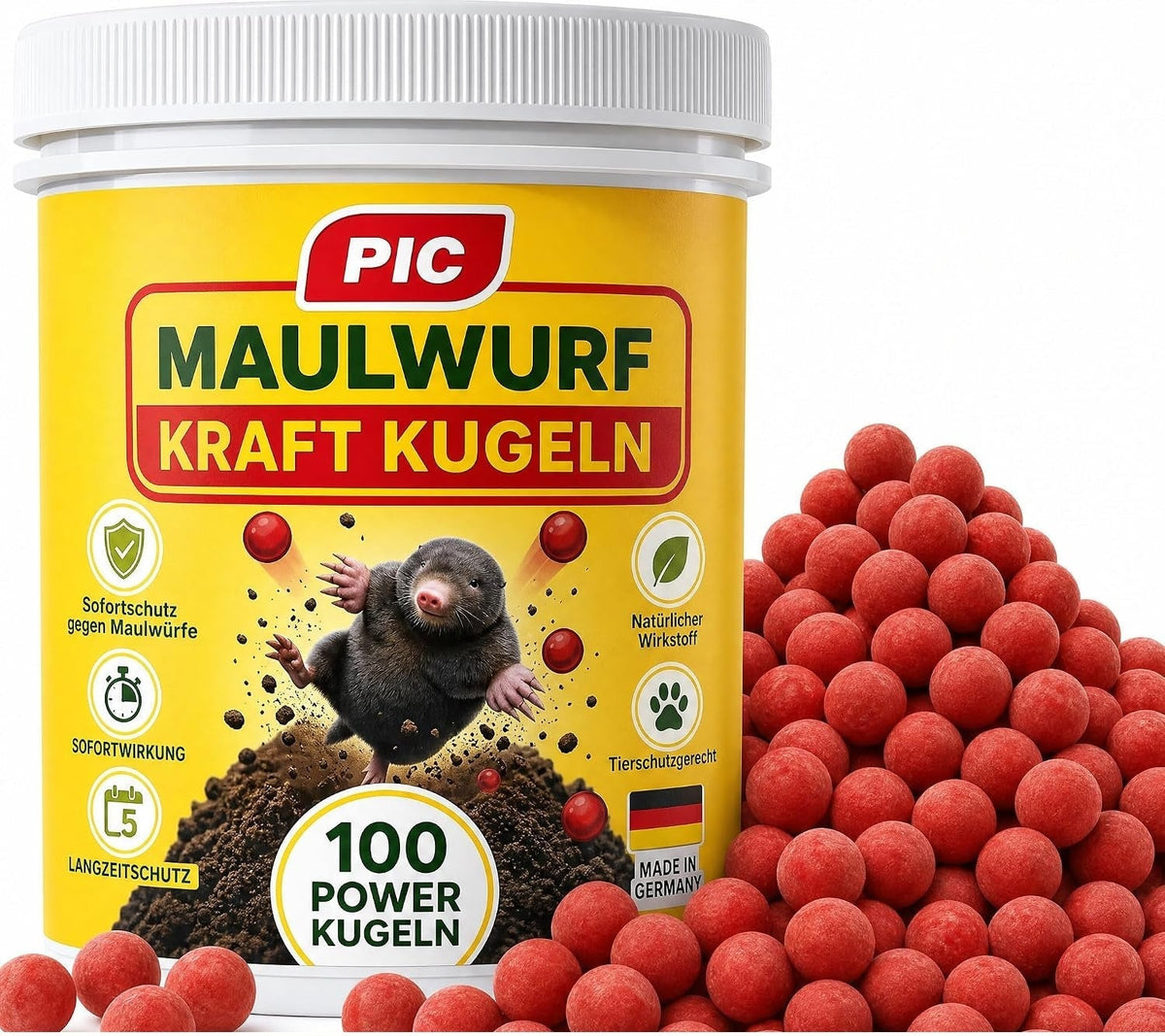 PIC Maulwurfabwehr-Kugeln 100 Stück