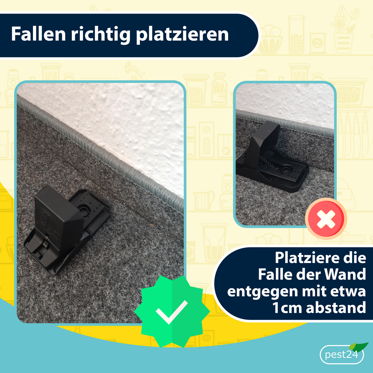 pest24 Mausefalle Schlagfalle 6X